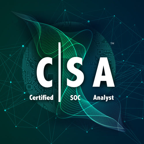 Cupón para el examen de certificación de analista SOC certificado por EC-Council (RPS) + curso electrónico CSA de ECCouncil (2 años de acceso)