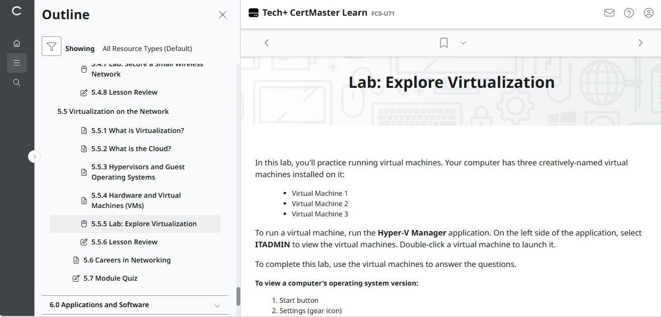 CertMaster Learn Tech+ (V6)  - FC0-U71  (2 Months)