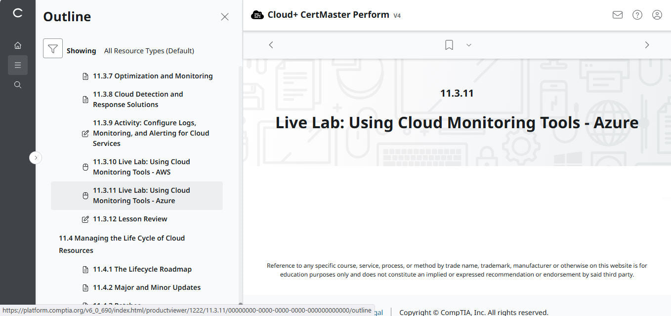 CompTIA Cloud+ CertMaster Perform (CV0-004)